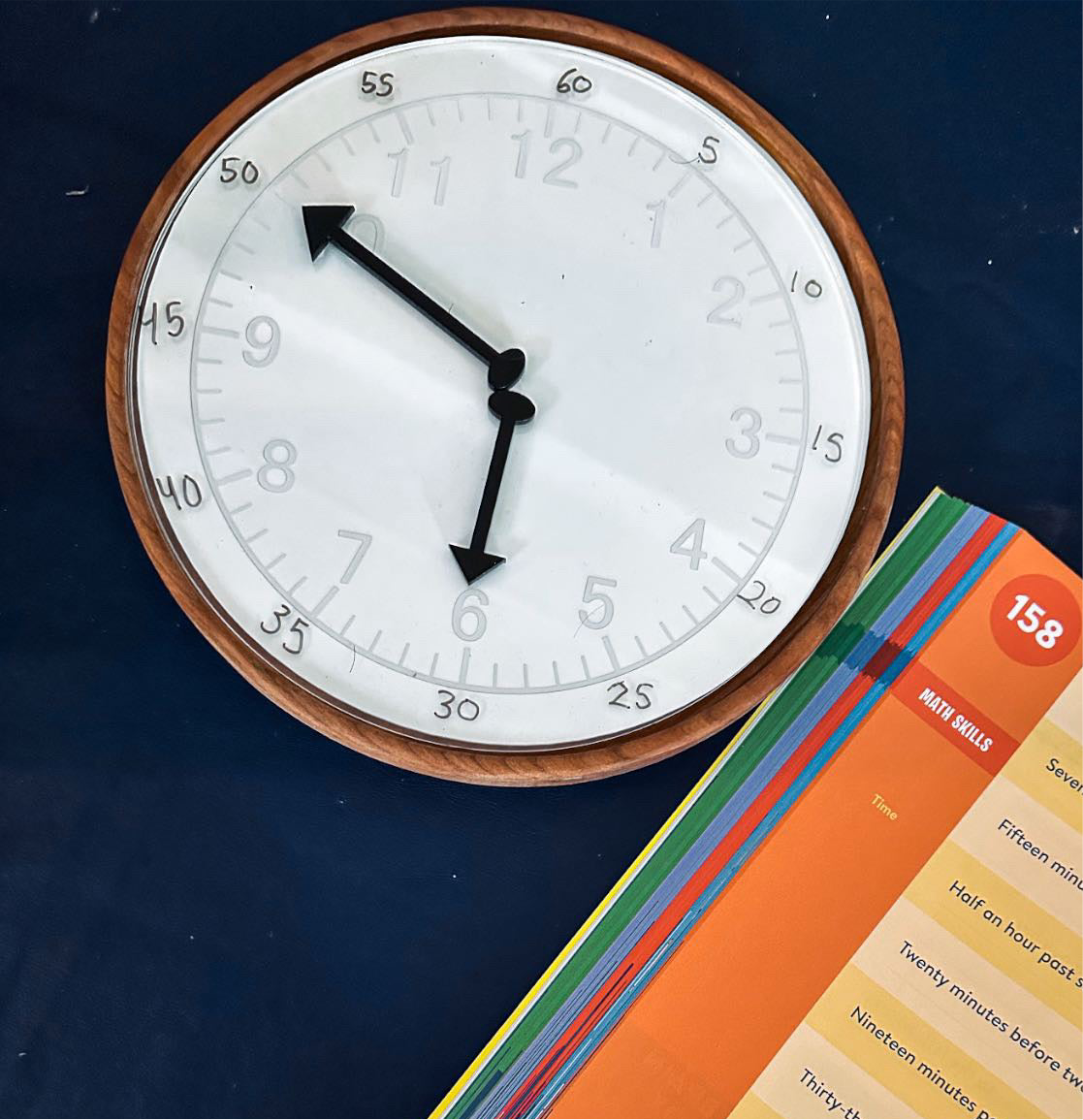 Clock Dry Erasable Board with Hands