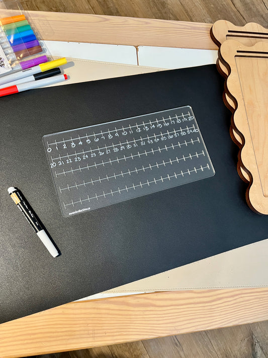 Acrylic Dry Erasable Number 0-100 Line Fits across Large Trofast Bin like a Flisat Insert