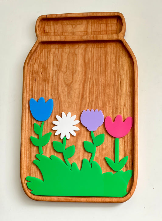 Extra Large / Tall Jar Plate / Sensory Tray