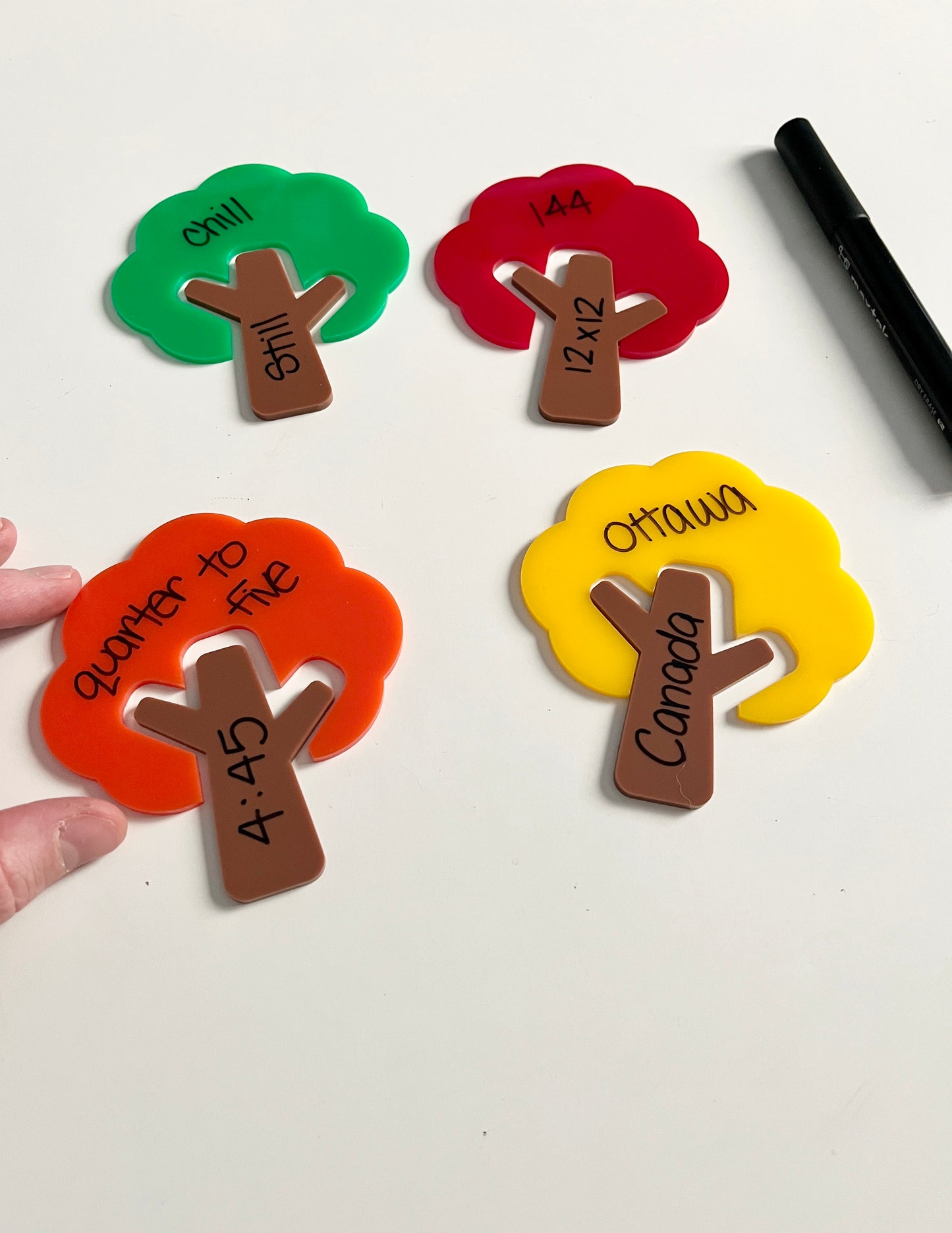 Little Dry Erasables — Trees and Tree Trunks — Colours of Fall; Medium Version