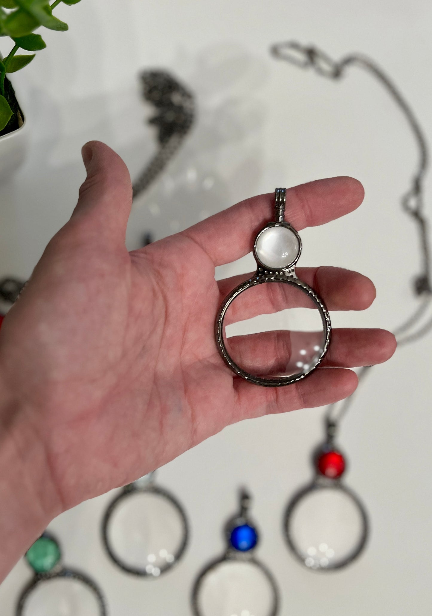 Magnifying Glass with Gem