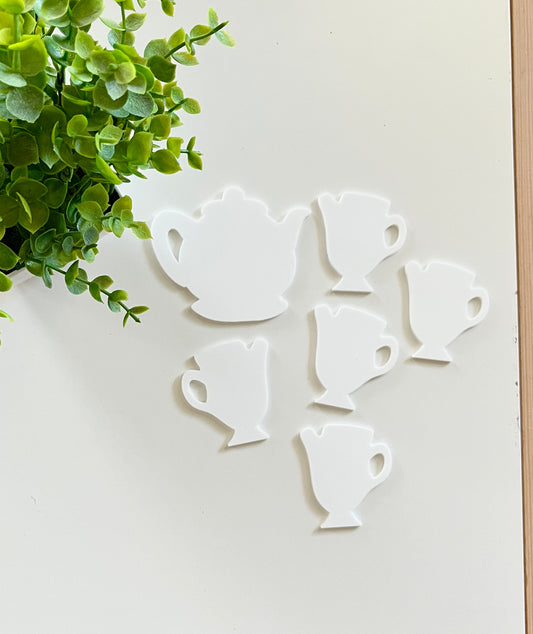 Little Dry Erasables — Tea Pots and Tea Cups; more colours available
