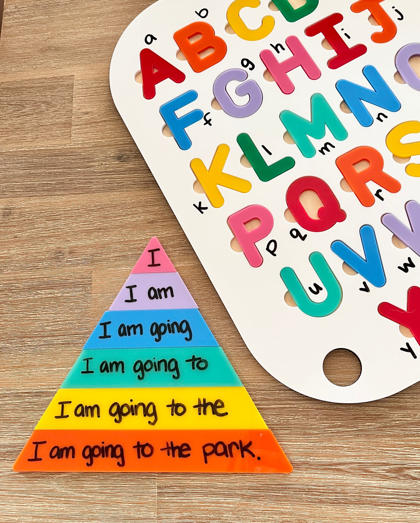 Little Dry Erasable Sentence Building Pyramid; Fluency Triangle