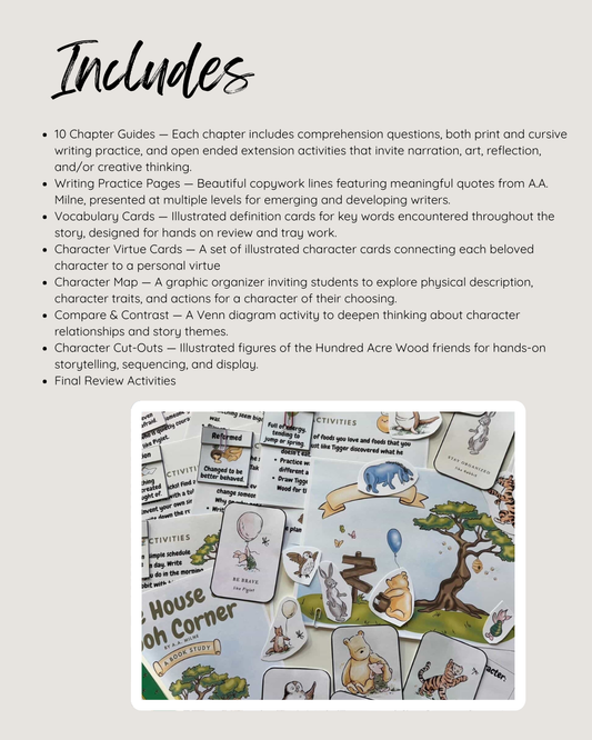Digital Download or Print & Bound - The House at Pooh Corner Book Study