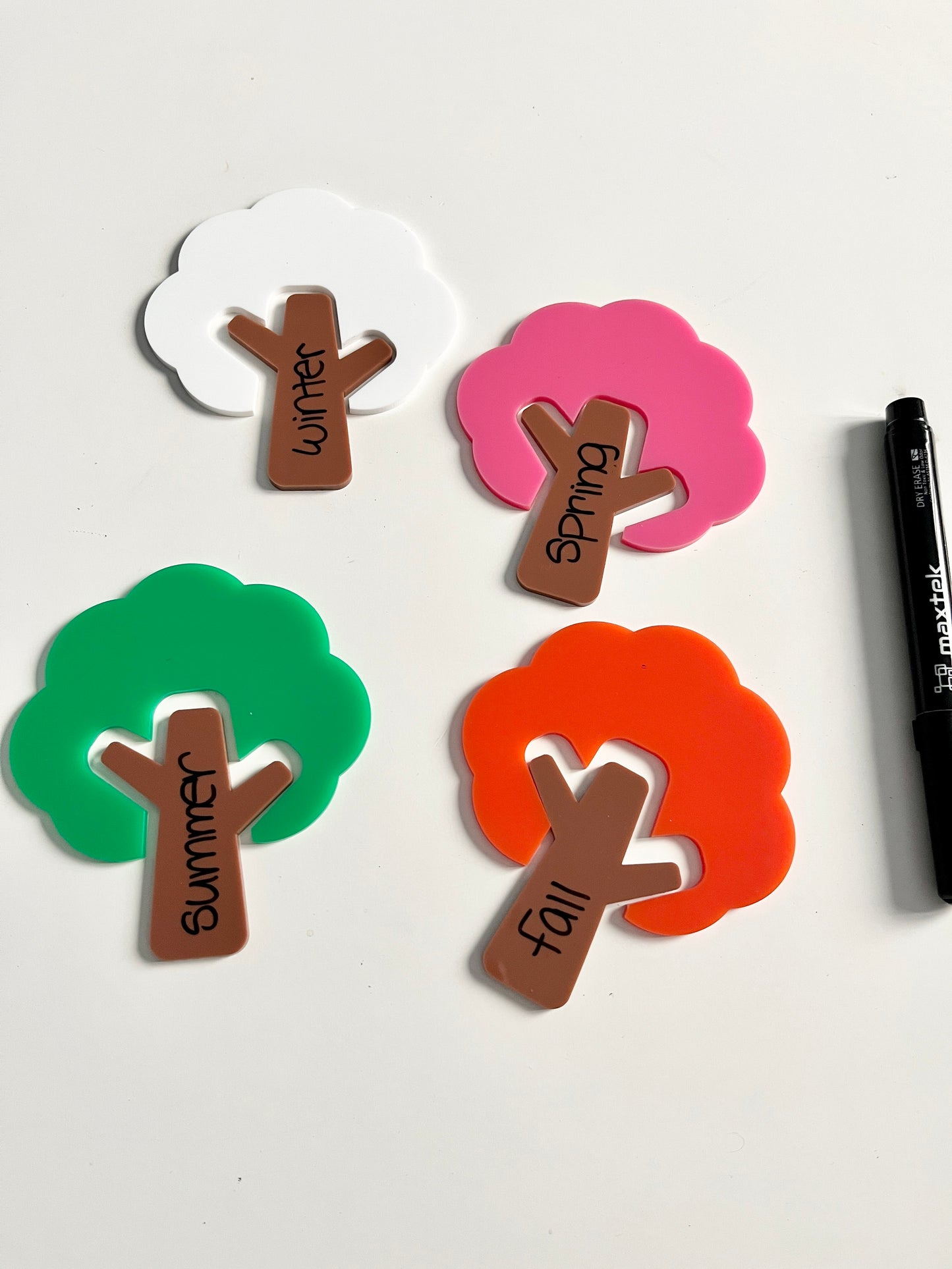 Little Dry Erasables — Trees and Tree Trunks — Colours of Seasons; Medium Version