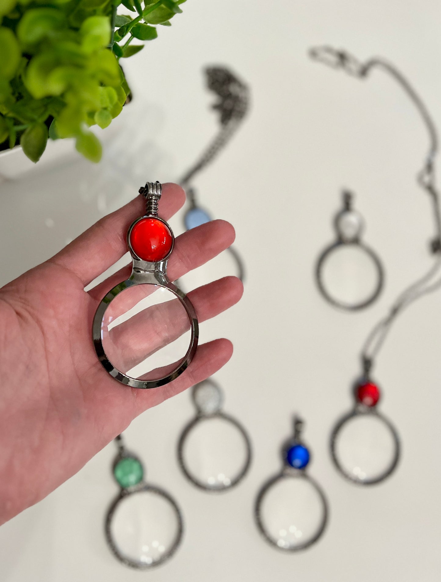 Magnifying Glass with Gem