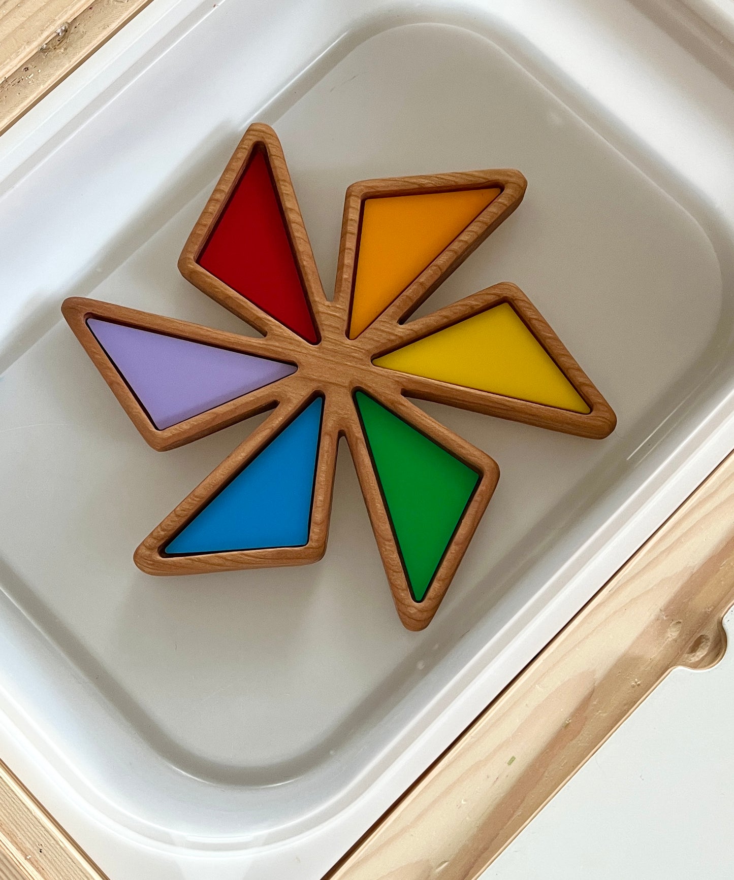 Pin Wheel, Colour Rainbow, Windmill Plate / Sensory Tray