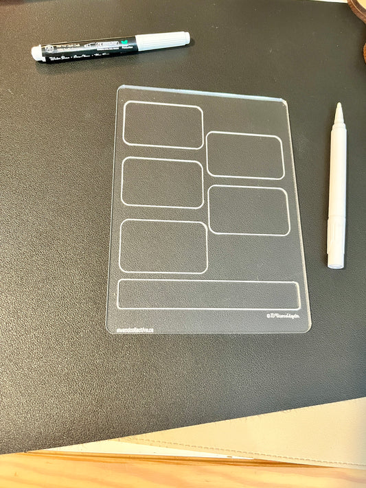Graphic Organizer Chart Dry Erase Acrylic Tracing Board; can also fit as a Flisat Insert