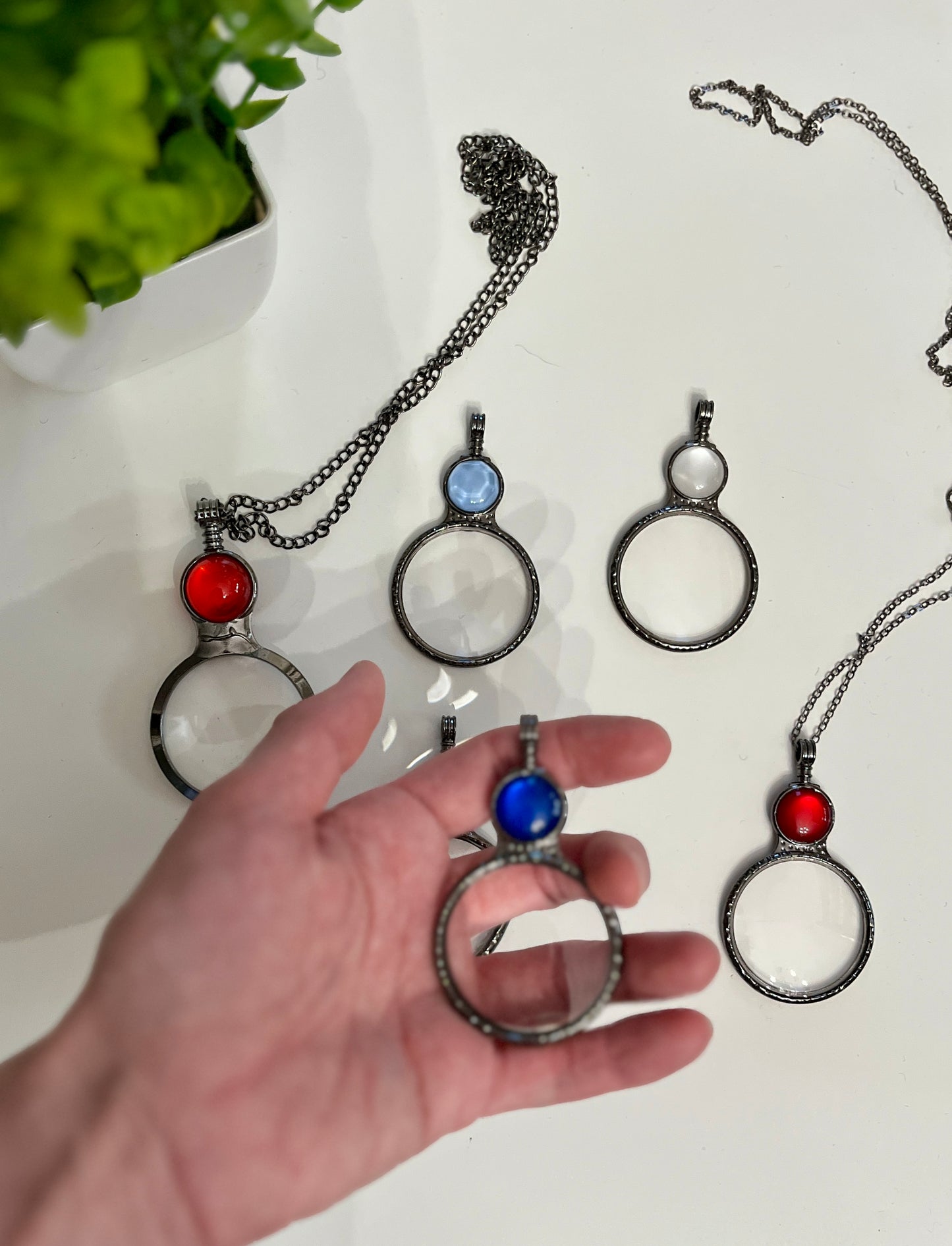 Magnifying Glass with Gem