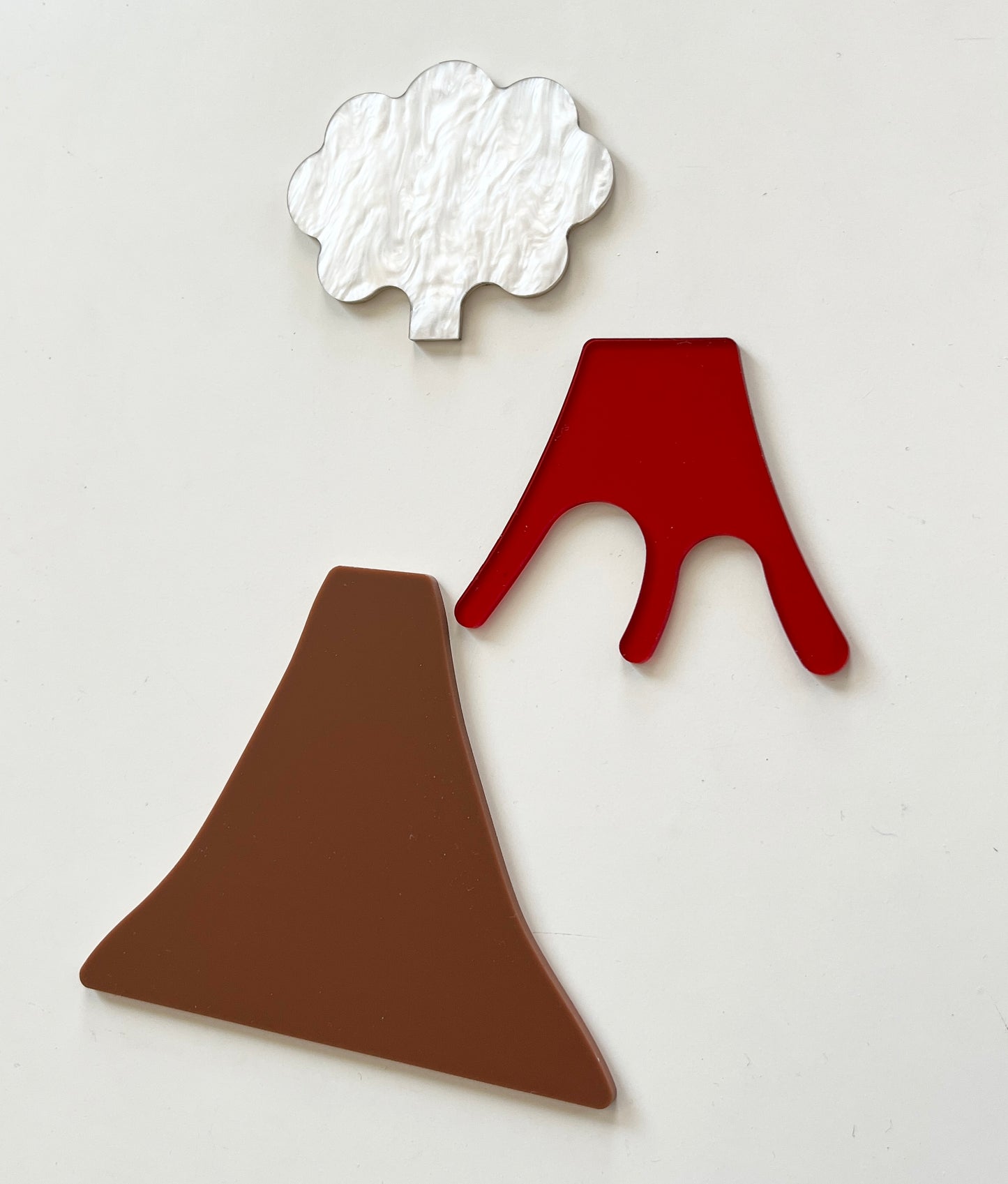 Little Dry Erasables - Volcano with Lava and Smoke Plume 3 Pc Set