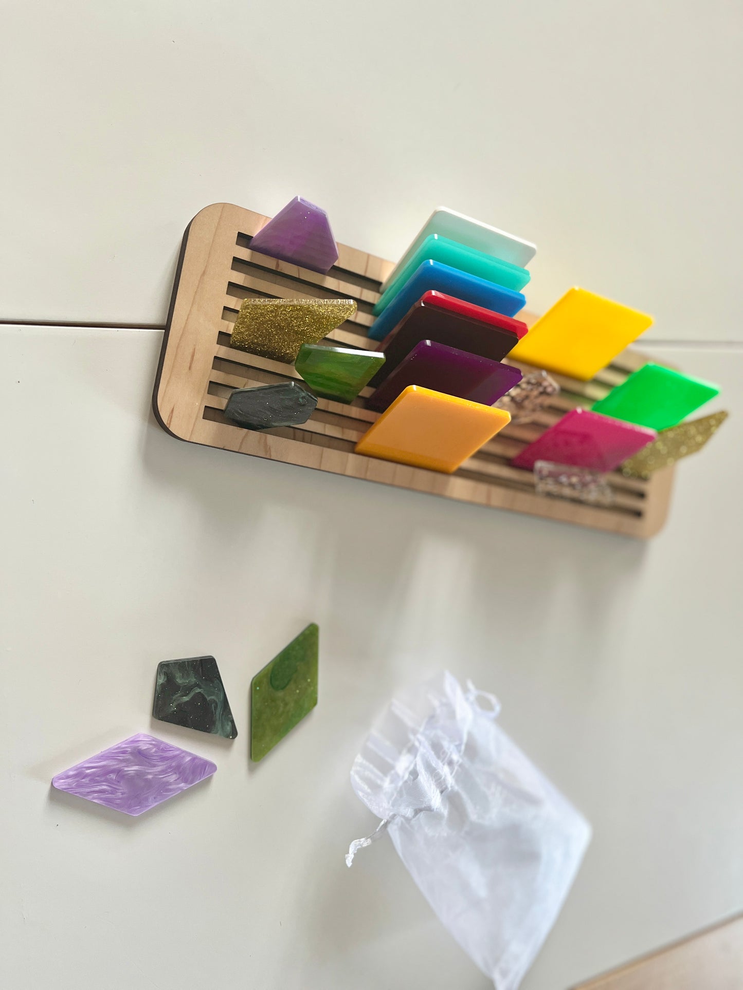 Slotted Acrylic Insert & Flash Card Holder / Story Board fits into Large Flisat Table Top Insert