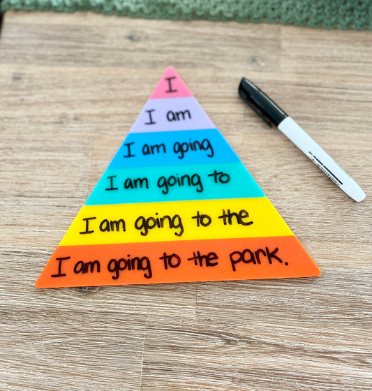 Little Dry Erasable Sentence Building Pyramid; Fluency Triangle