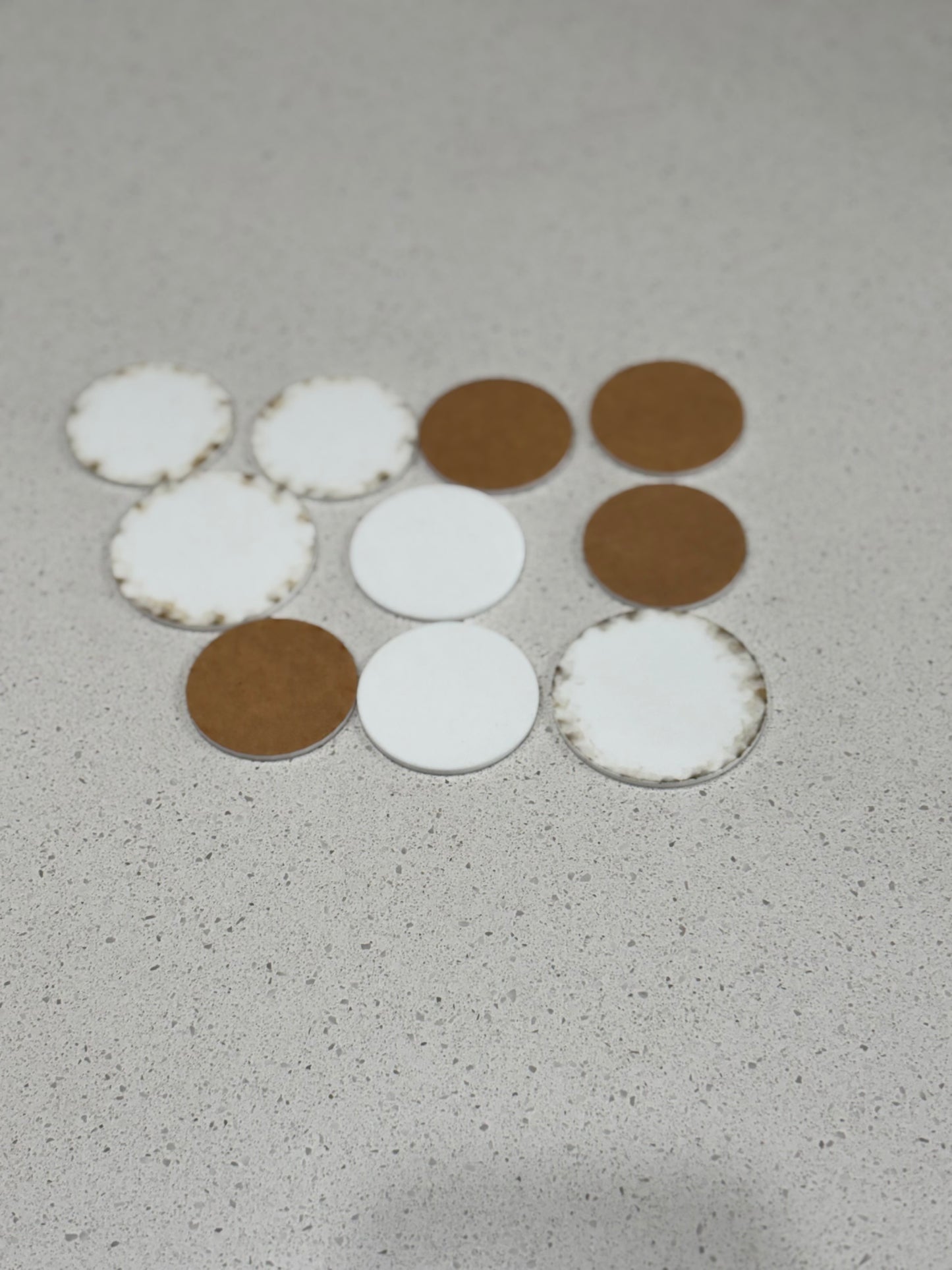 Ready to Ship, Offcut Assorted White Acrylic Circles You Peel