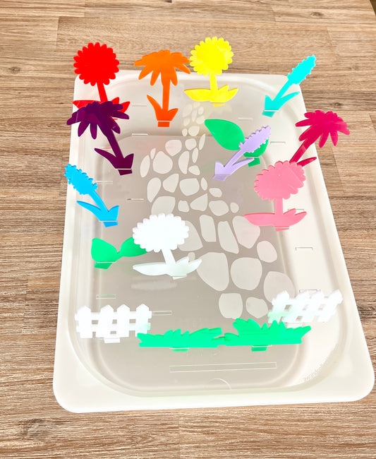 Spring STEM Garden Insert – Acrylic Insert with Different Peg Options