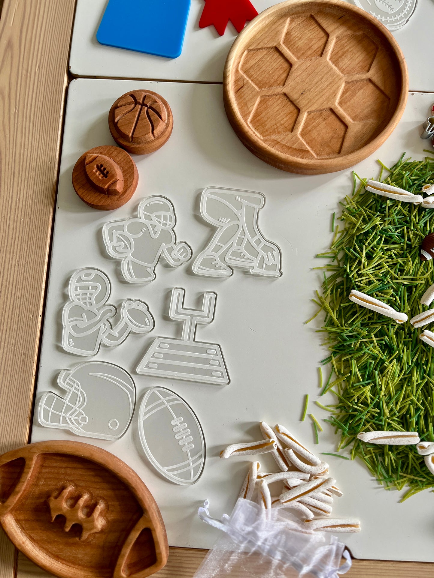 Little Dry Erasables - Football Engraved Clear Set of 6