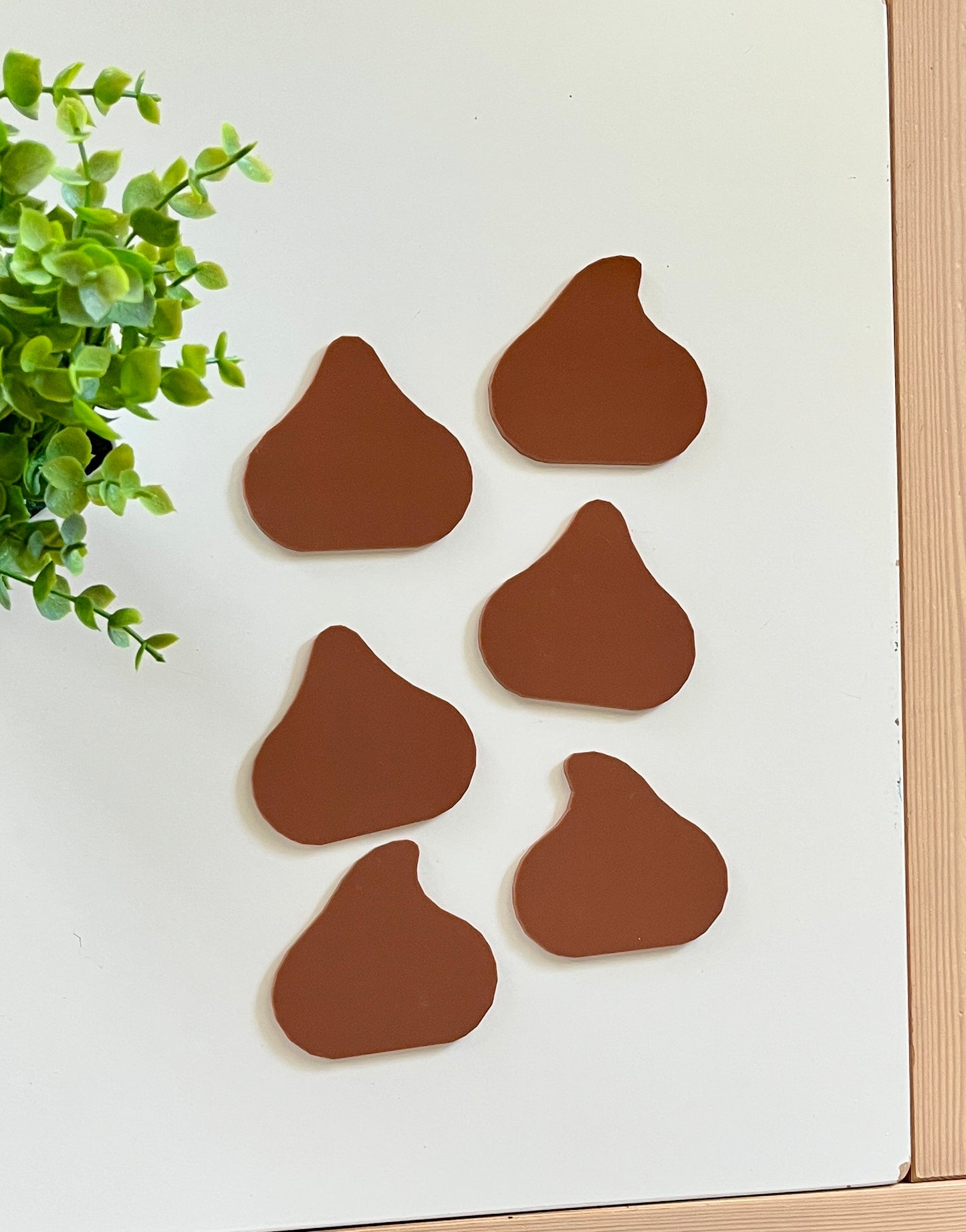 Little Dry Erasables — Set of 6 Large Chocolate Chips / Whipped Cream