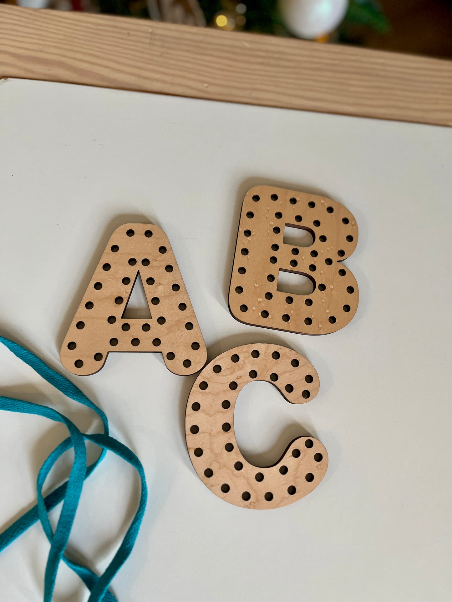 Alphabet Lacing Letters (A, B, C shown — full alphabet optional)