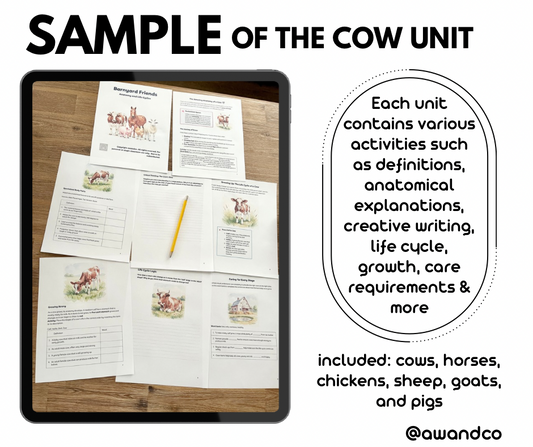 Digital Download | Farm Animals: Anatomy & Life Cycles