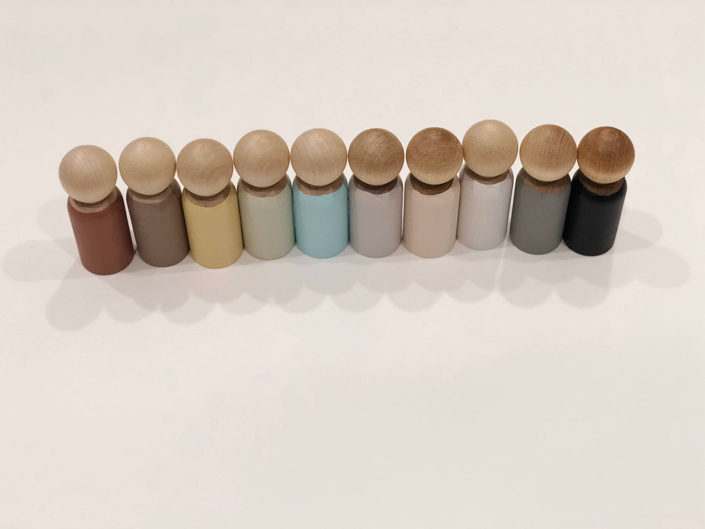 Wooden Rainbow Peg Dolls