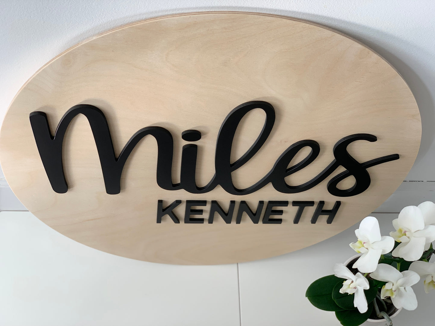 3D Round Name Sign