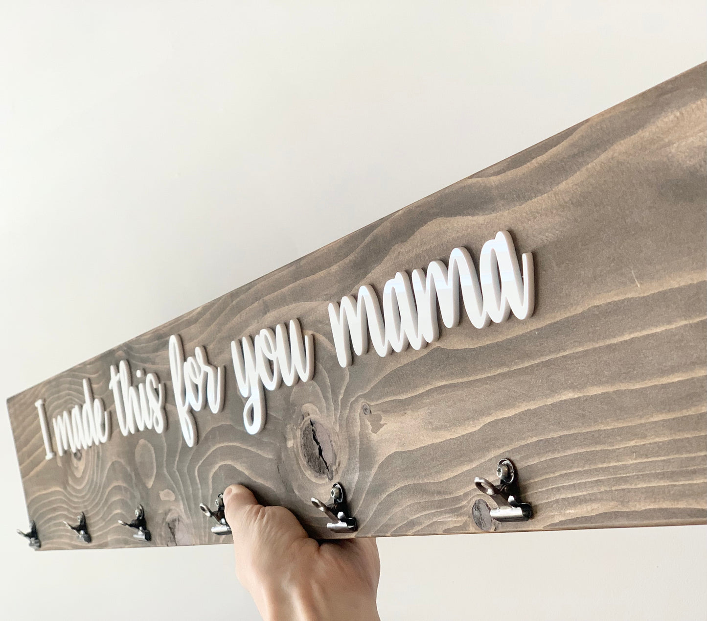 “I made this for you mama” wood sign to display children’s artwork