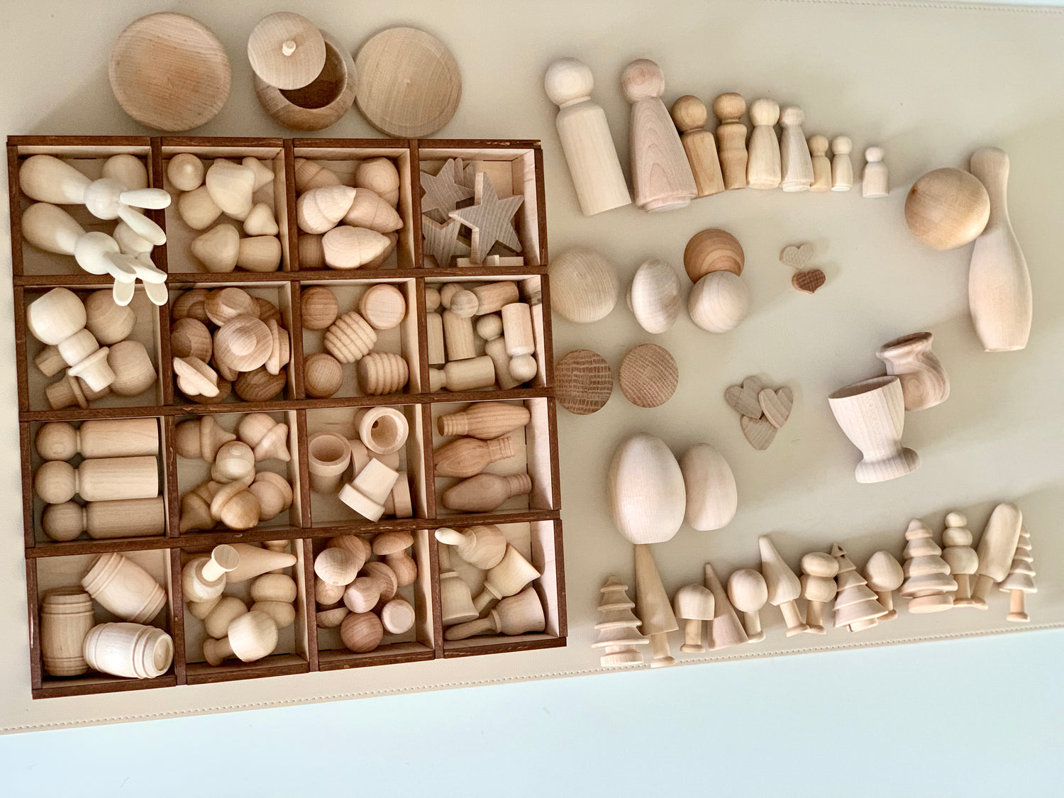 Wood Loose Parts, Spoons, Sensory Bin Tools etc.