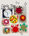 Large Circle Tray with Dry Erase Inserts / Basic Shape Plate
