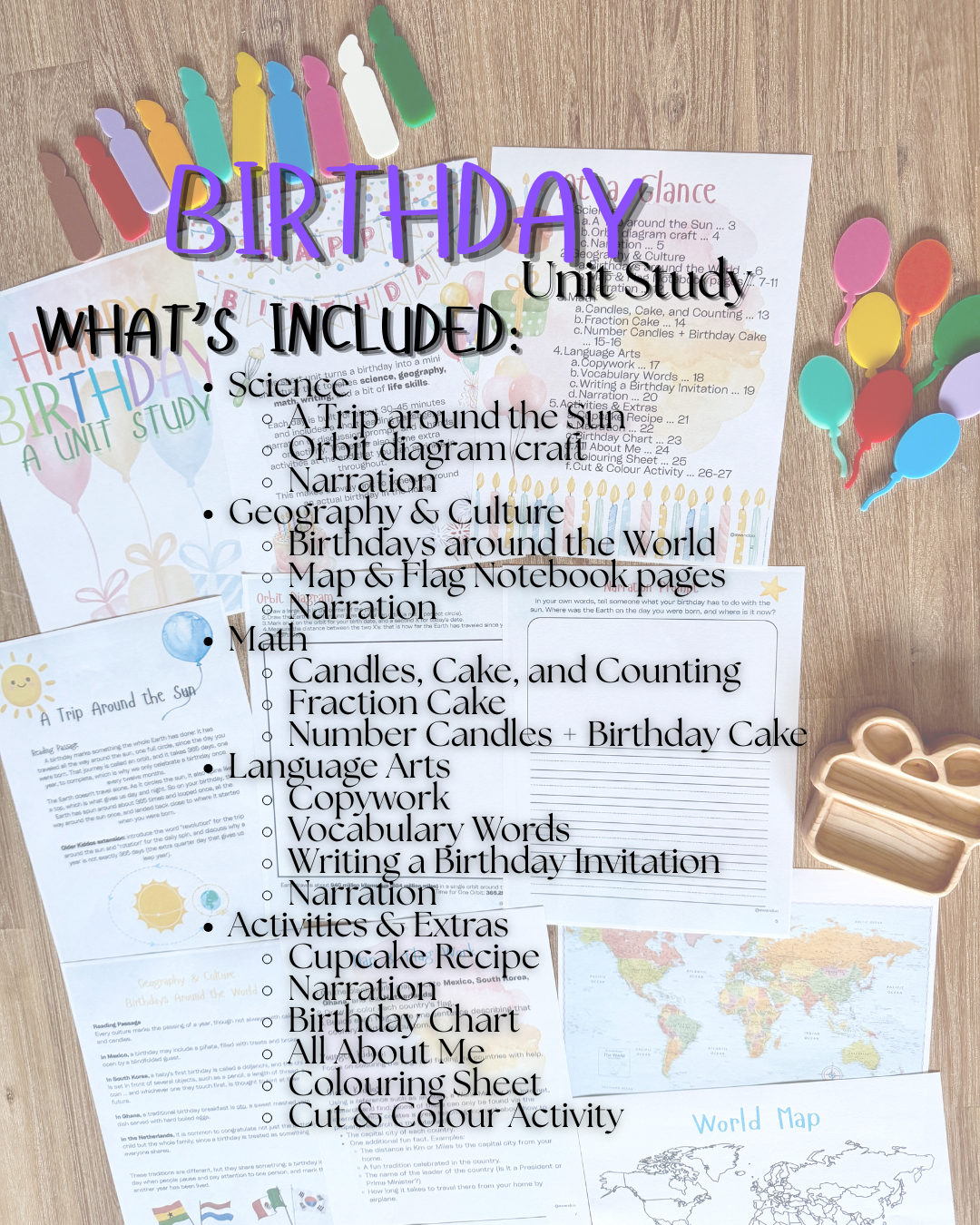 Digital Download | Birthday Unit Study