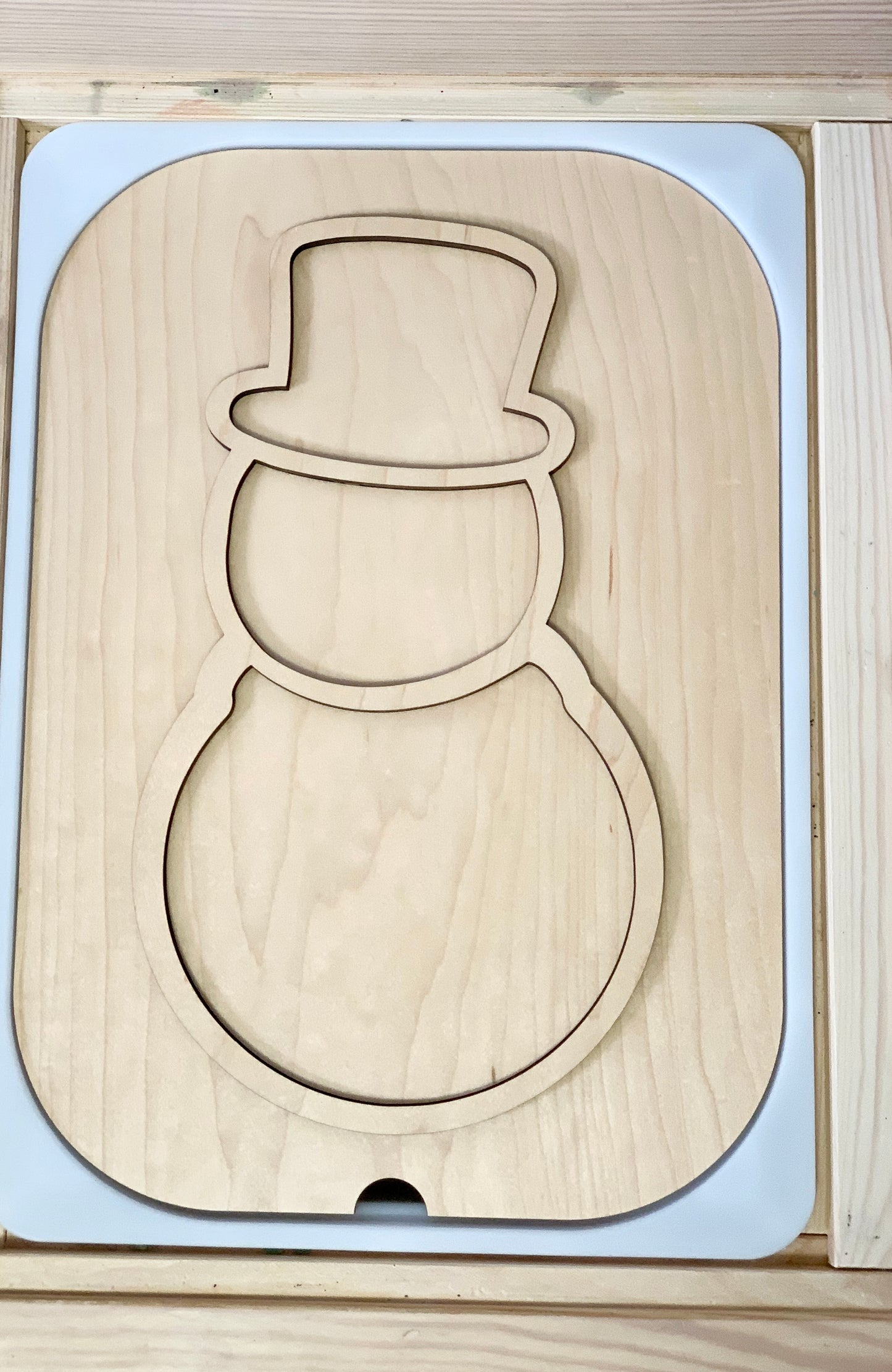 Fillable Snowman / Snow Person Flisat Table Top Insert