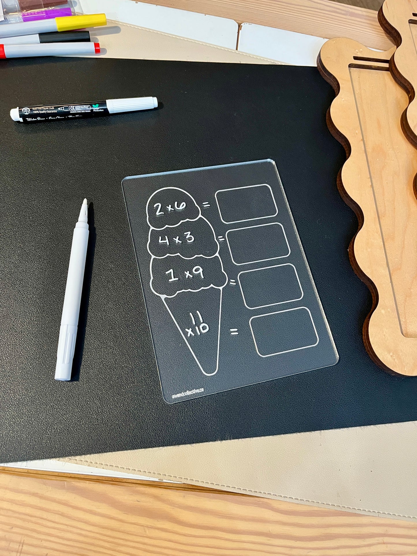 Ice Cream Graphic Organizer Dry Erase Acrylic Tracing Board; can also fit as a Flisat Insert