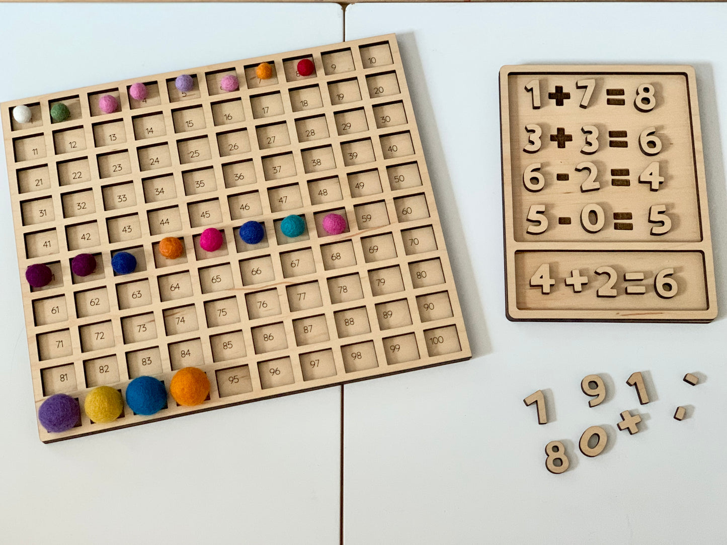 Laser Cut 100 Frame Hundred Sorting Board Sensory Tray