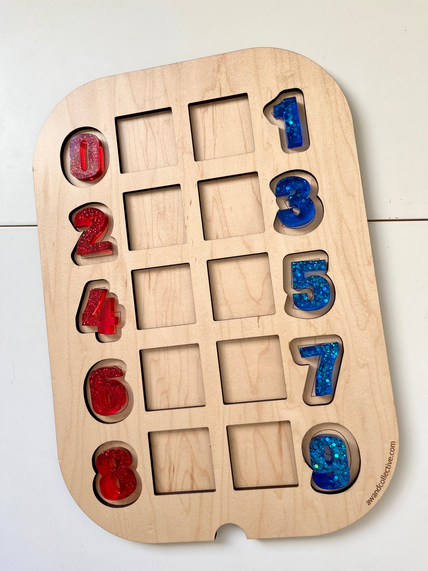 Montessori Resin Numbers • Movable Numerical Set • Fits Flisat Insert