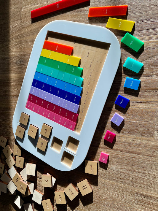 Dry Erasable Fraction Bar Tray | Large Flisat Insert