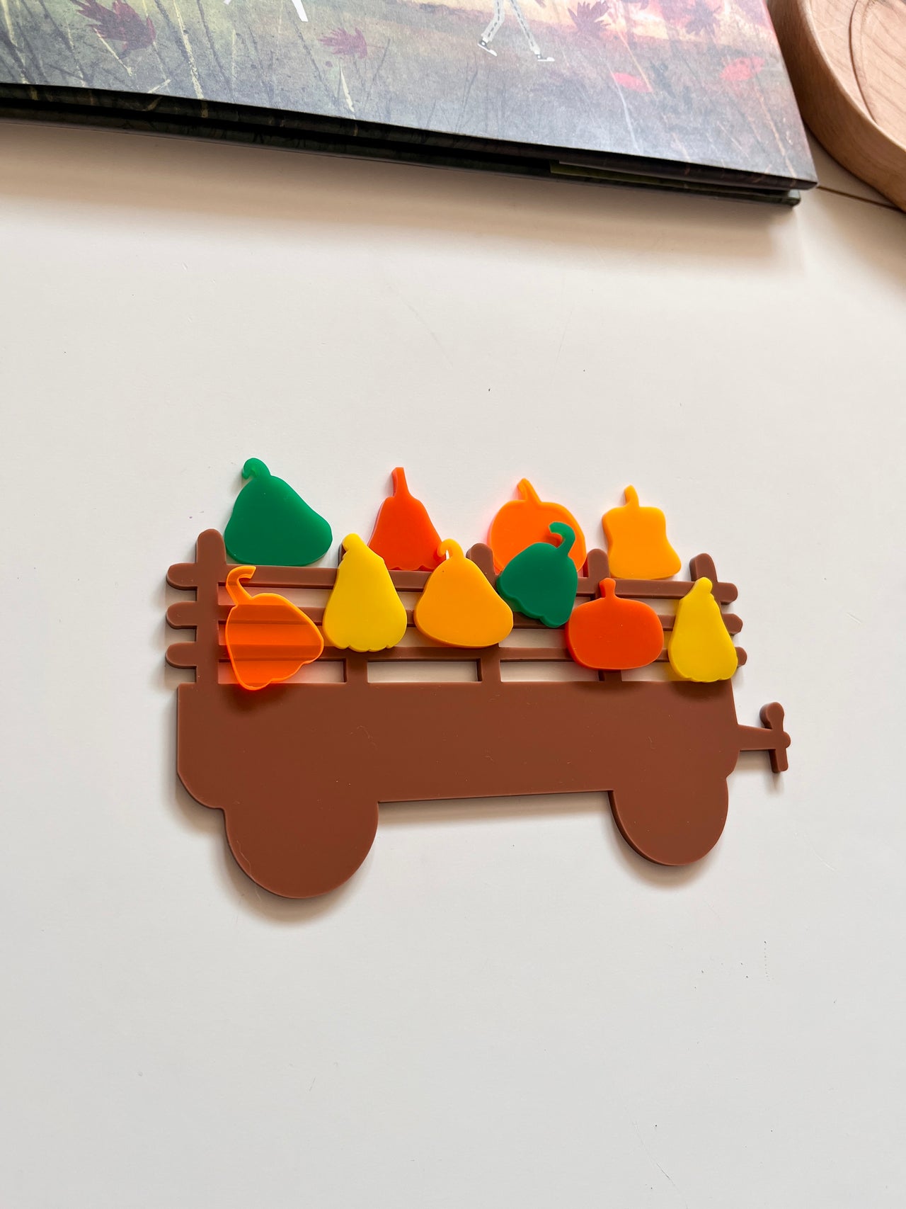 Little Dry Erasables - Wagon with Pumpkins