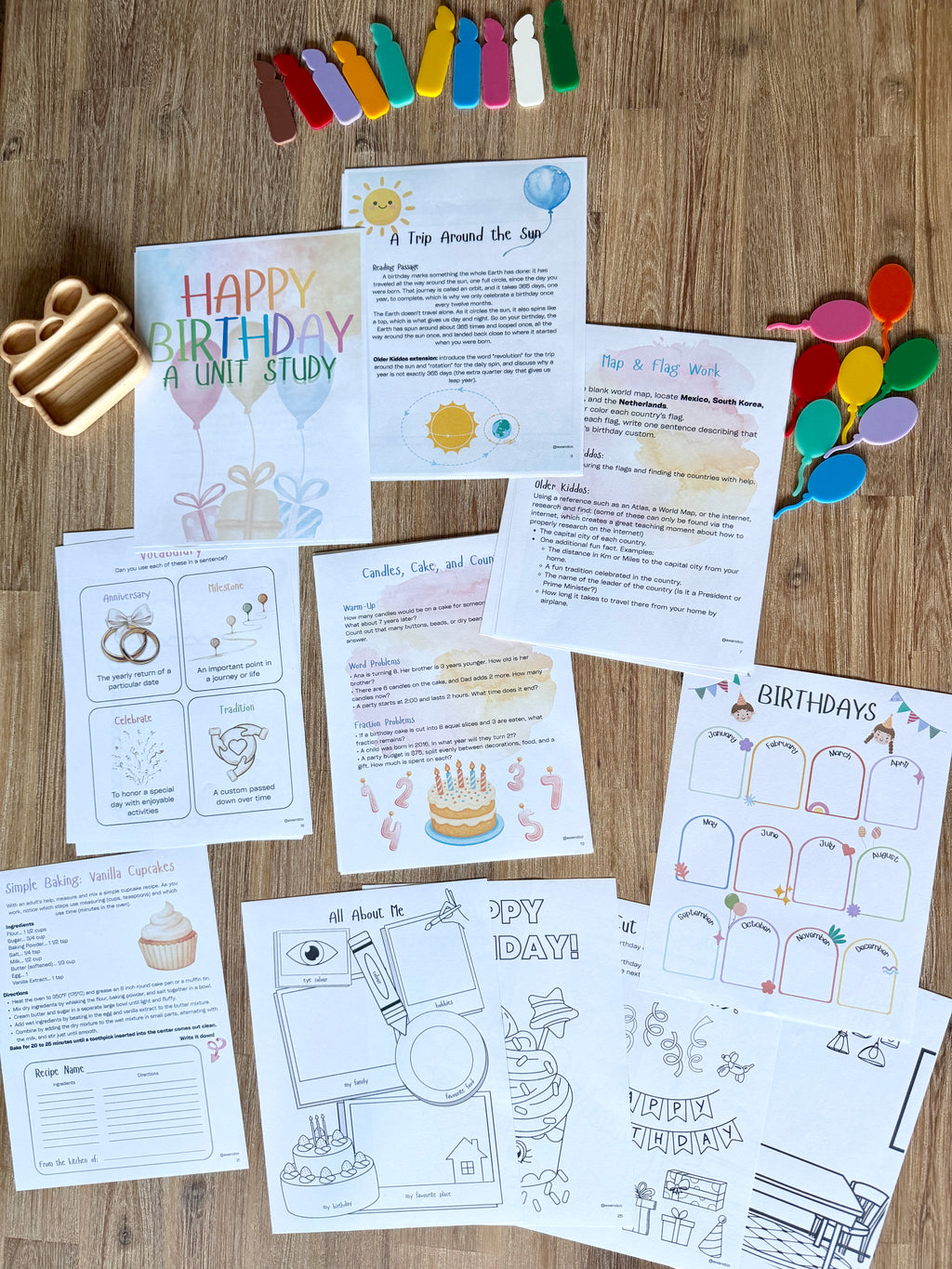 Digital Download | Birthday Unit Study