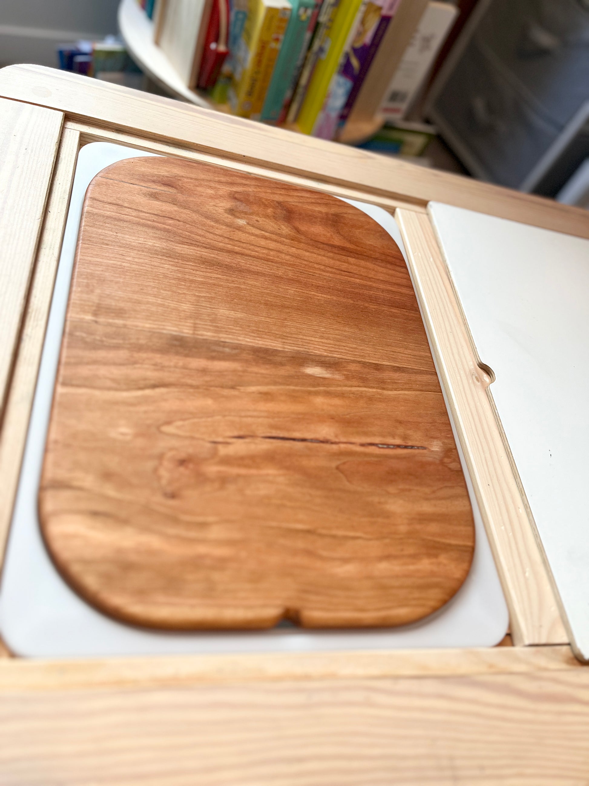 Hardwood flisat insert sensory tray