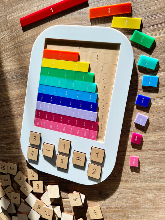 Dry Erasable Fraction Bar Tray | Large Flisat Insert