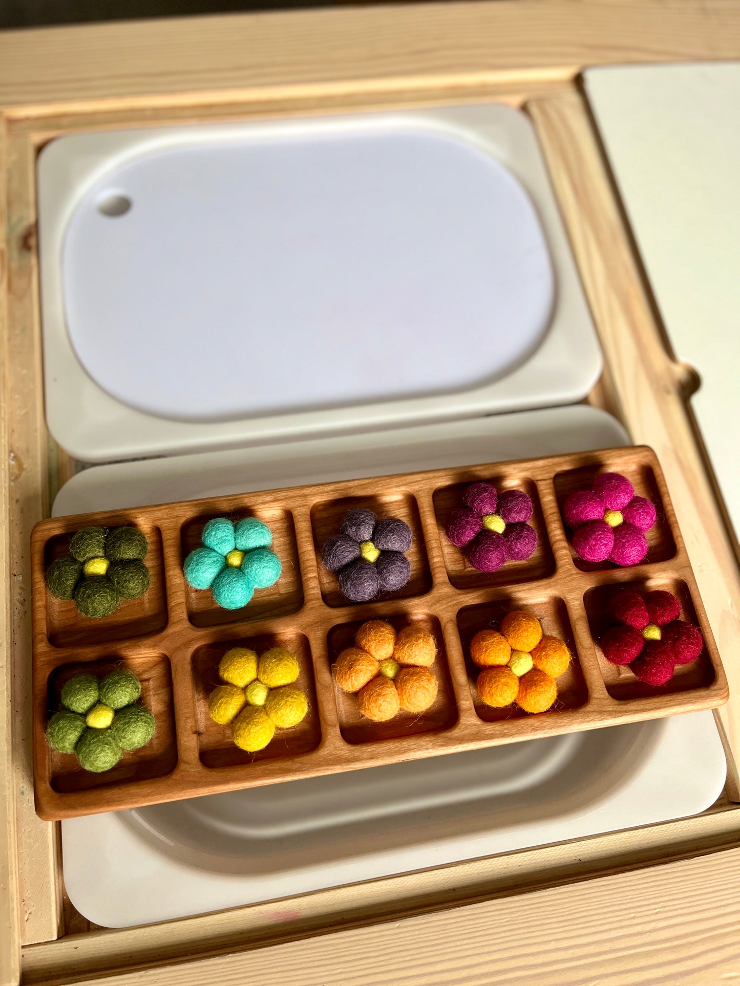 Larger Ten Frame Sensory Tray - Fits across Trofast Bin like a Flisat Insert