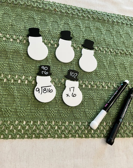 Little Dry Erasables - Snow Men - Set of 5 , 10 Piece set