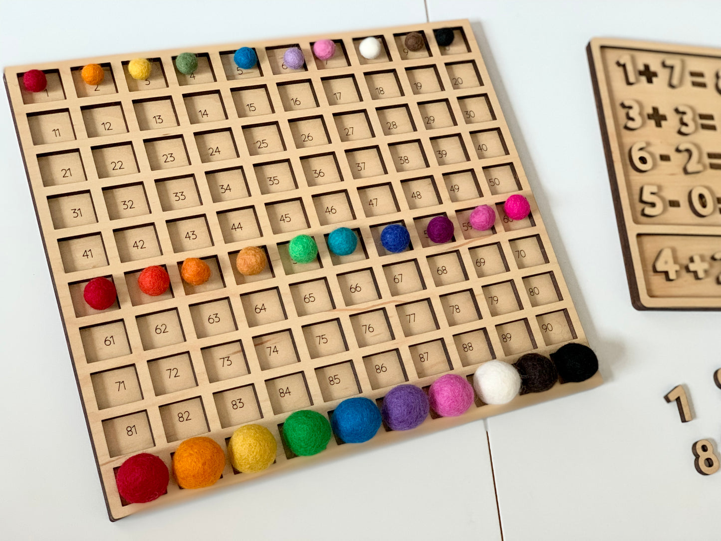 Laser Cut 100 Frame Hundred Sorting Board Sensory Tray