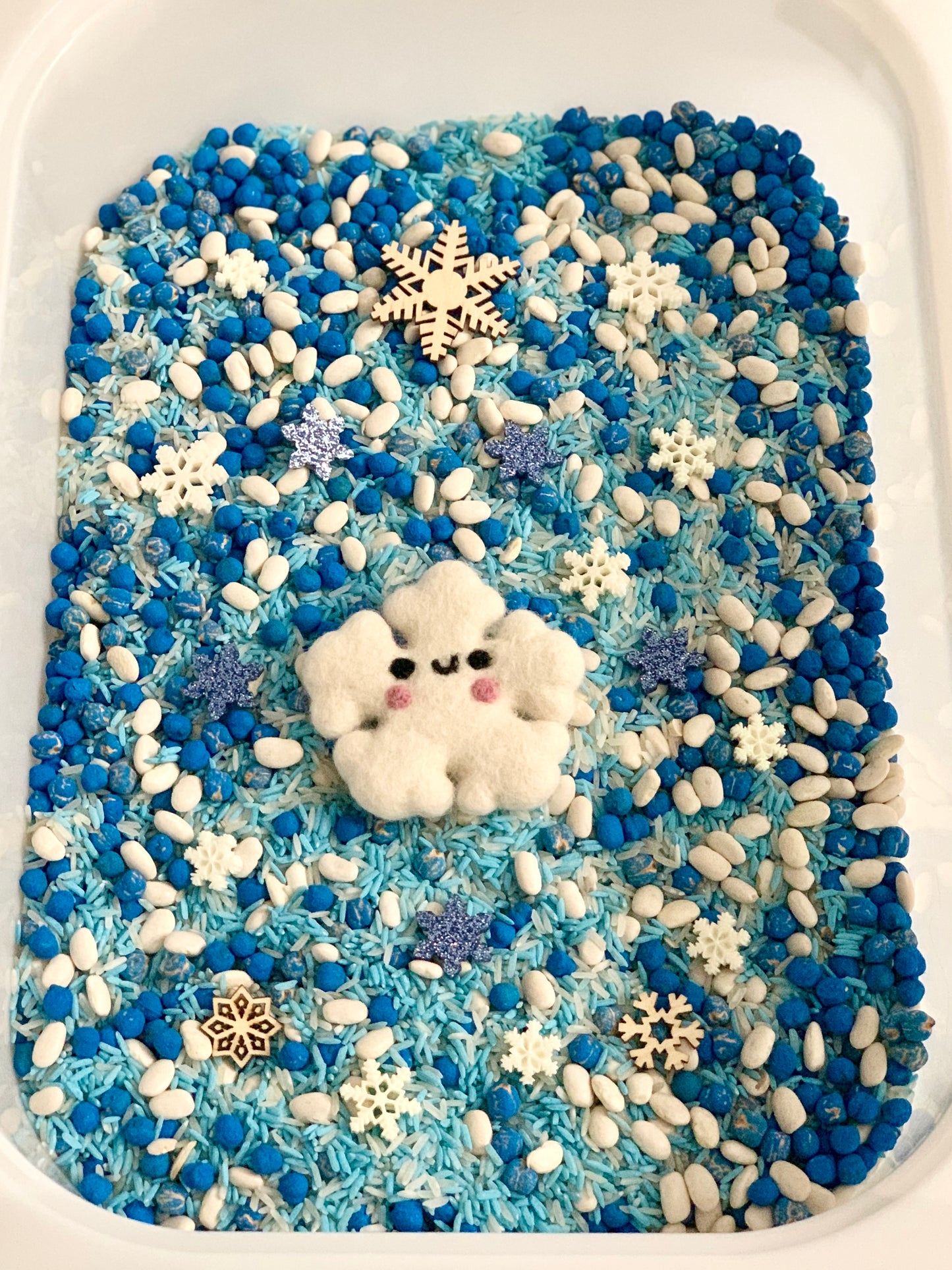 Blue Christmas Snowflakes Fun Filler Winter Sensory Kit