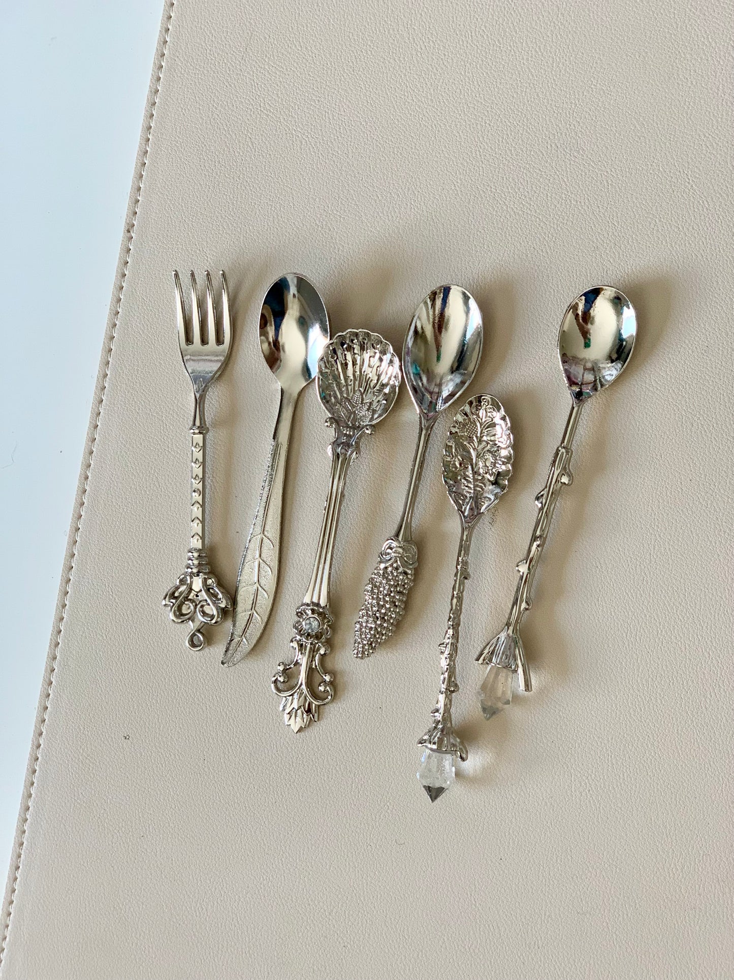 One Ornate Silver Spoon or Fork