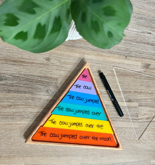 Nesting Triangle Pyramid Wooden Sensory Trays