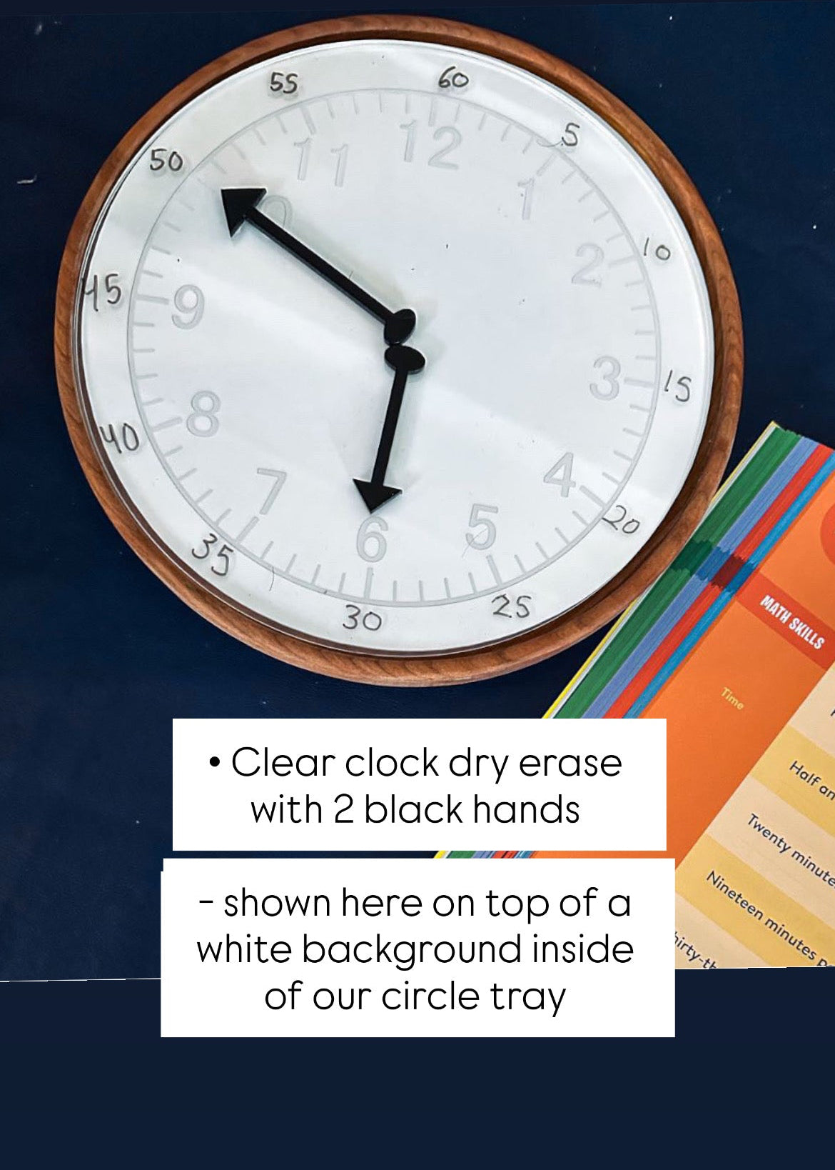 Clock Dry Erasable Board with Hands