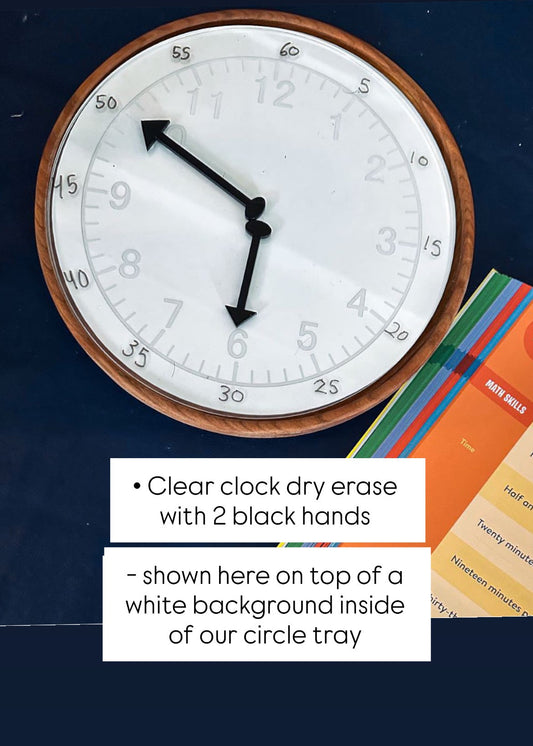 Clock Dry Erasable Board with Hands