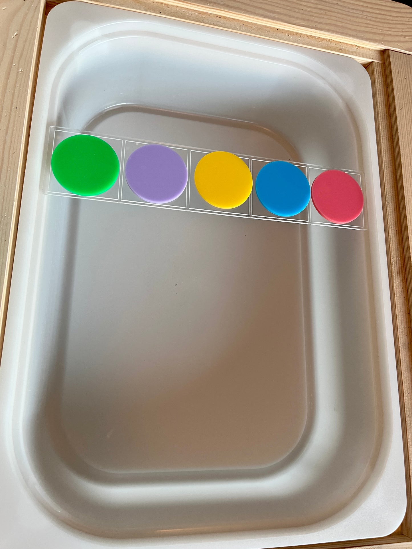 Acrylic Dry Erasable Flat Five Frame - Fits across Trofast Bin like a Flisat Insert