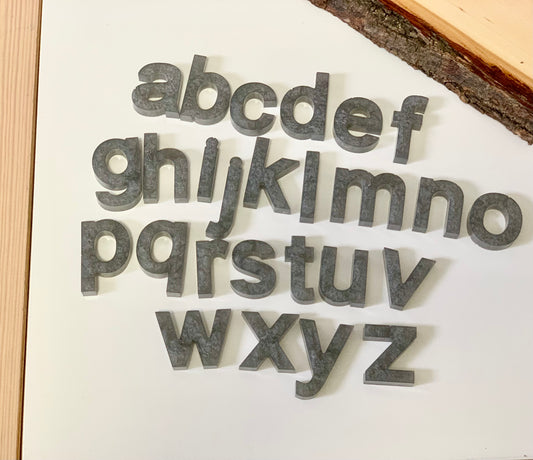 Black Tint Shimmer Resin Lowercase Alphabet • Movable Alphabet Set • Fits Resin Letter Flisat Insert