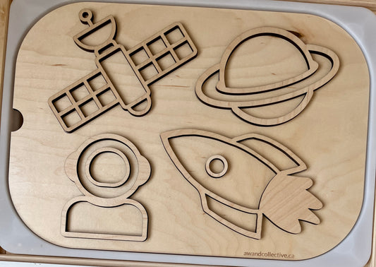 Fillable Outer Space Flisat Table Top Inserts