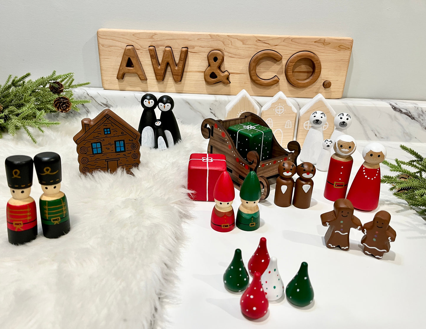 Set of 5 Christmas Gum Drops Loose Parts / Decor