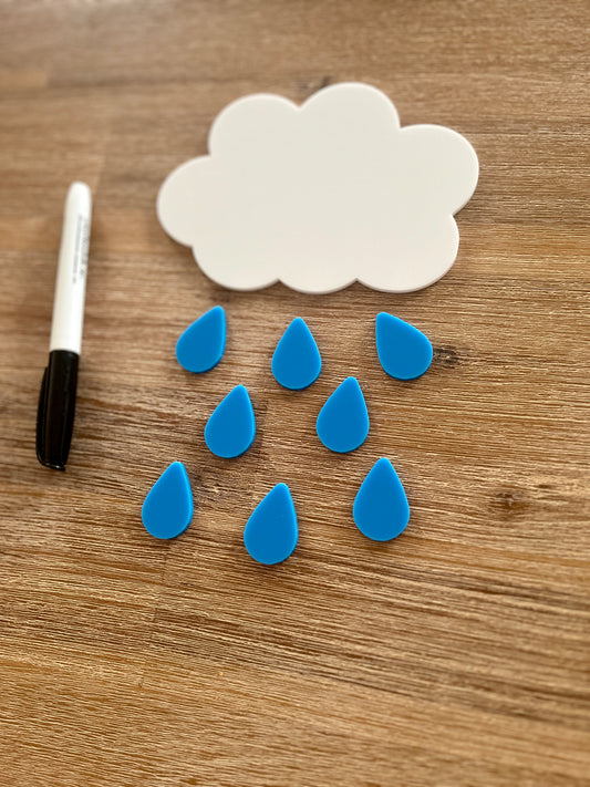Little Dry Erasables - Cloud with Raindrops